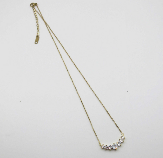 Gold-Plated V-Shaped Necklace