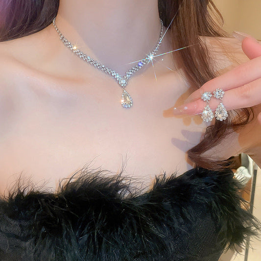 Crystal Necklace & Earrings Set