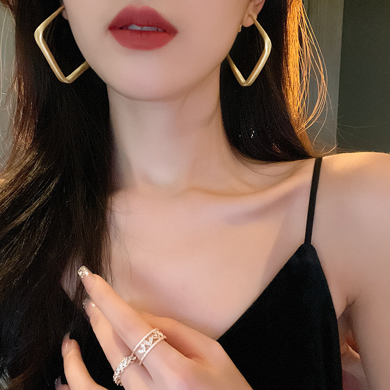 Geometric Gold Hoop Earrings