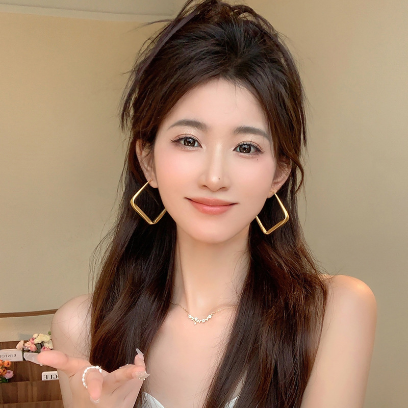 Geometric Gold Hoop Earrings