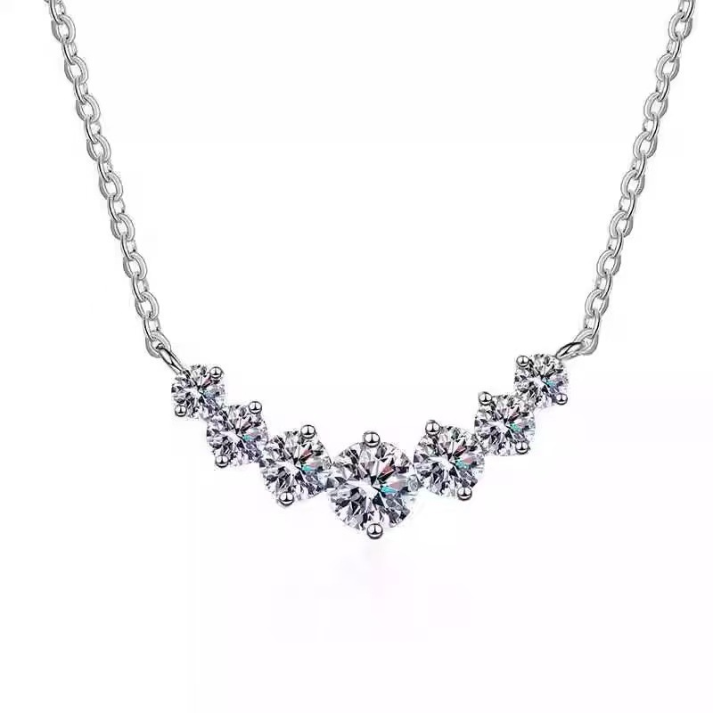 Silver-Plated Zircon Necklace