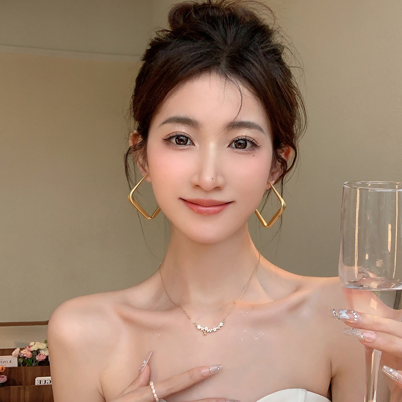 Geometric Gold Hoop Earrings