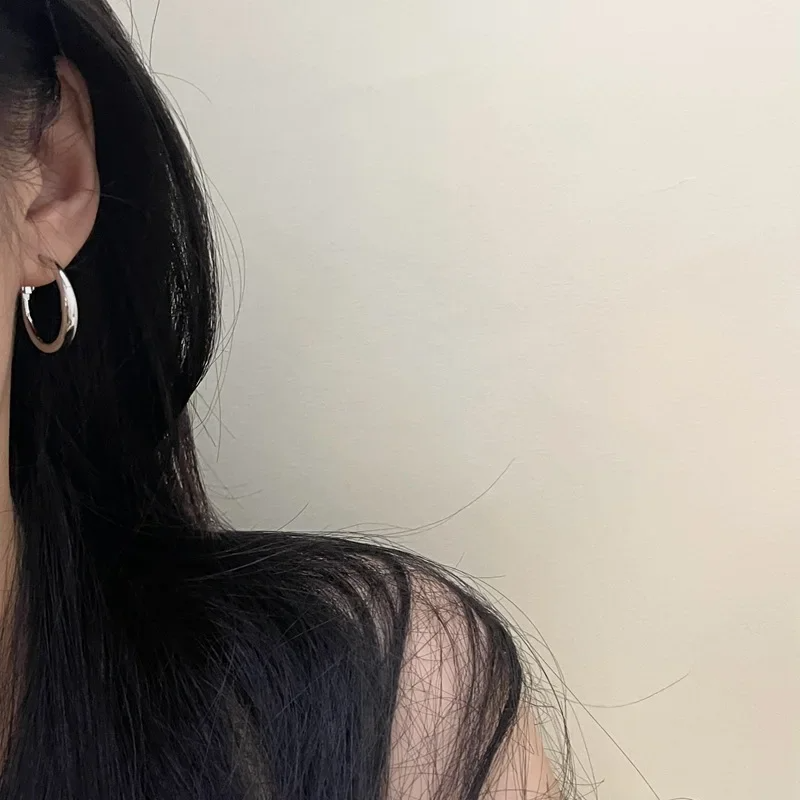 Silver hoop earring set