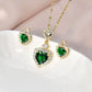 Green Zircon Jewelry Set