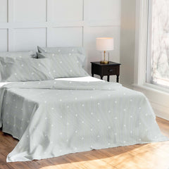 EUQIFAH; Cotton Percale Bed Sheet Set -4 Pieces - Cool, Breathable, Durable - Fade & Shrink Resistant, Hypoallergenic - Luxurious , T 800