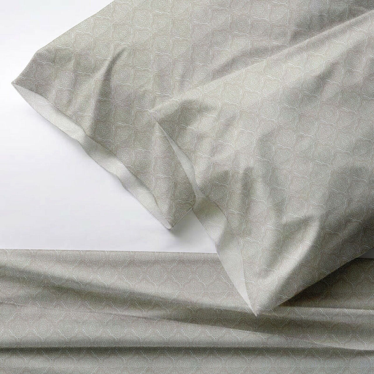 Cotton with percale wave Bedsheet set, Luxurious ,QUEEN SIZE 4 PIECE T 800