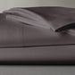 Cotton Sateen Bed Sheet Set - Soft, Silky, Shiny - Luxurious Comfort Bedding - Fade & Shrink Resistant -T600-4 Pieces (Queen Size) (Dark Grey