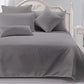 Cotton Sateen Bed Sheet Set - Soft, Silky, Shiny - Luxurious Comfort Bedding - Fade & Shrink Resistant -T600-4 Pieces (Queen Size) (Dark Grey