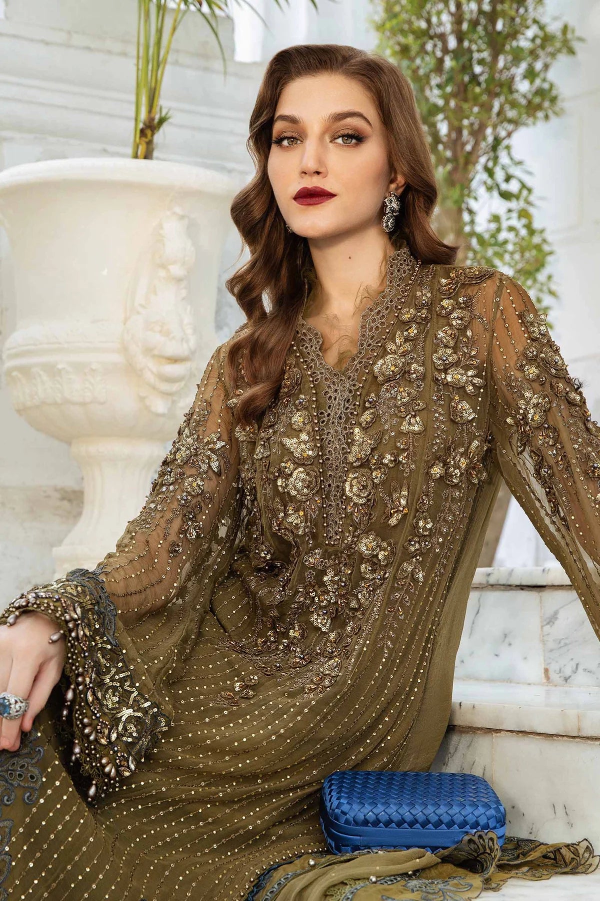 Unstitched Embroidered Chiffon Suit  MPC-24-108