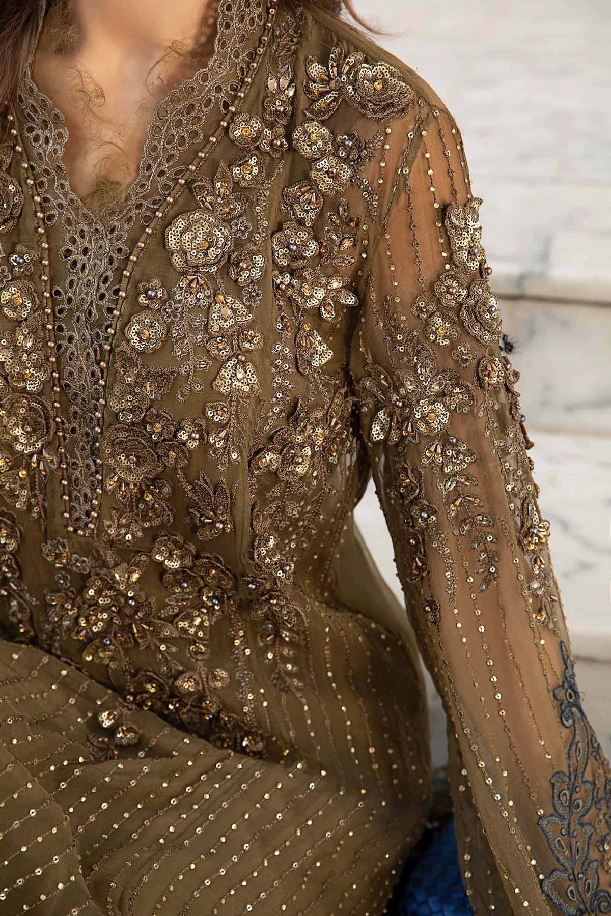 Unstitched Embroidered Chiffon Suit  MPC-24-108