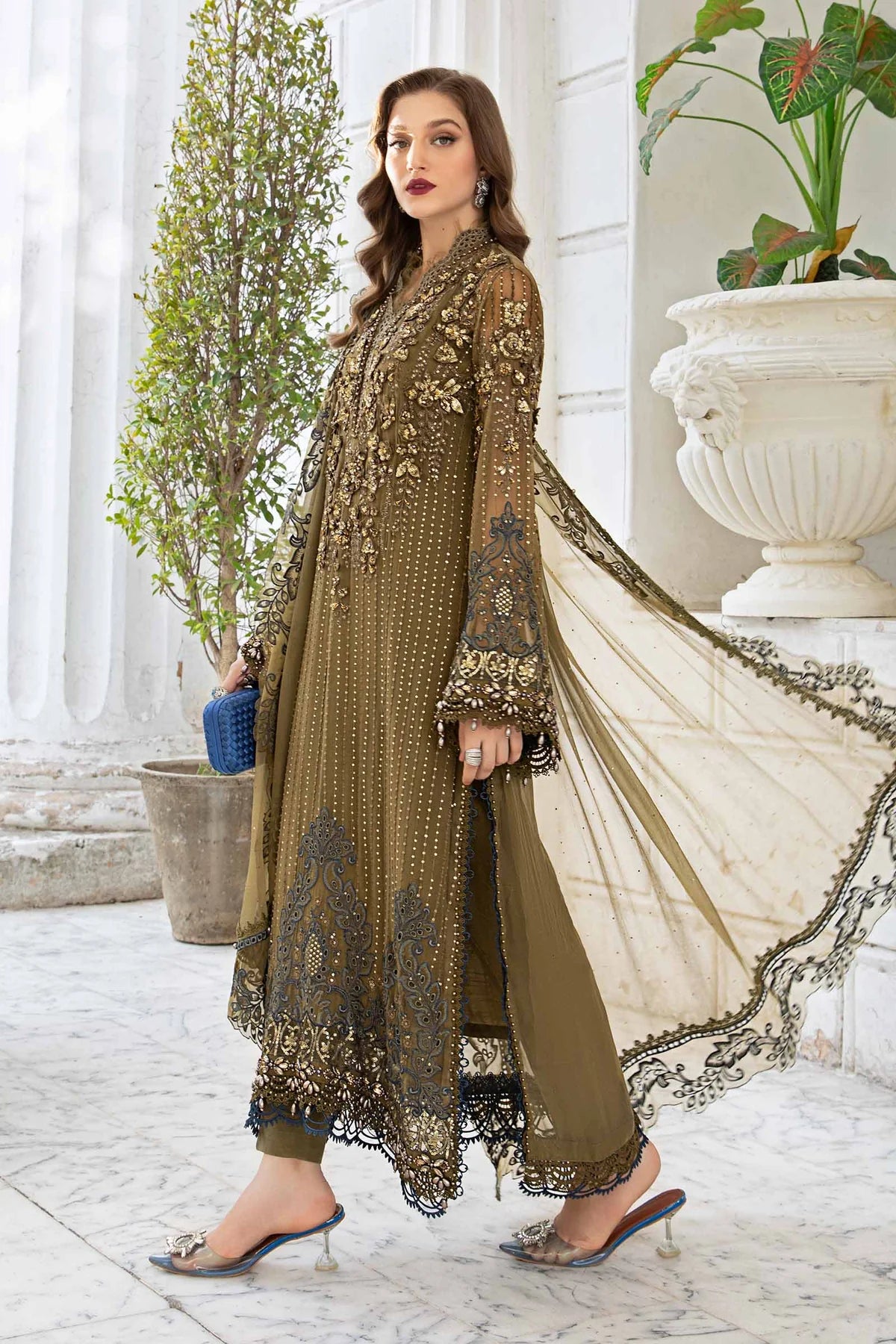 Unstitched Embroidered Chiffon Suit  MPC-24-108