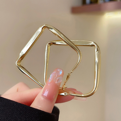 Geometric Gold Hoop Earrings