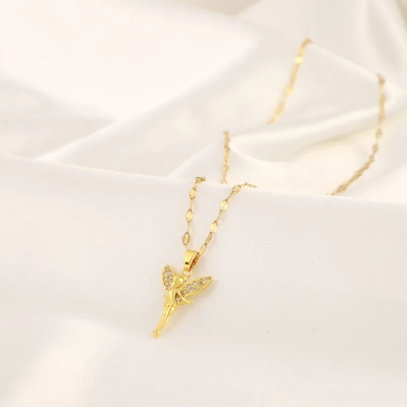 Flower Fairy Angel Necklace