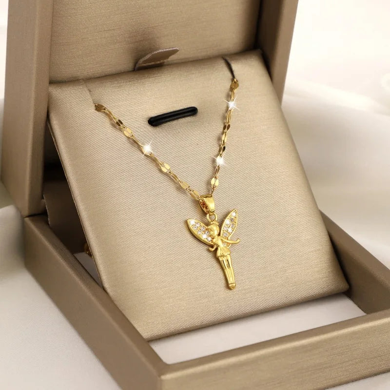Flower Fairy Angel Necklace