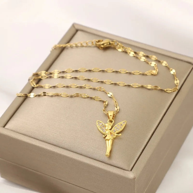 Flower Fairy Angel Necklace