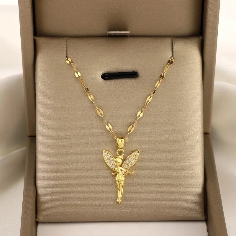 Flower Fairy Angel Necklace