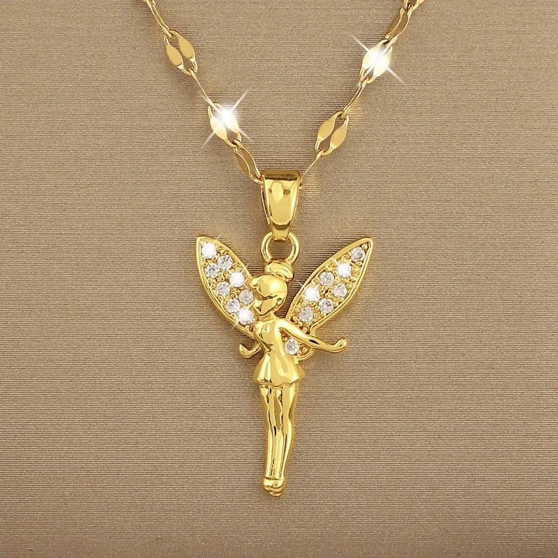 Flower Fairy Angel Necklace