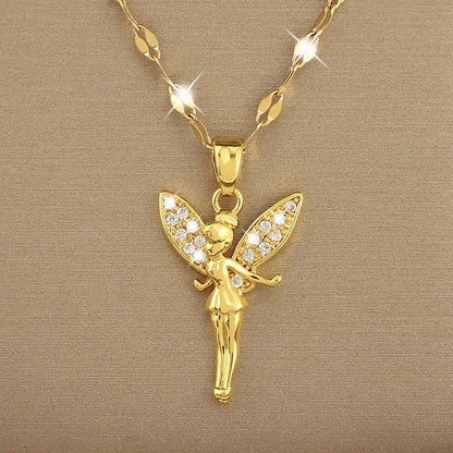 Flower Fairy Angel Necklace