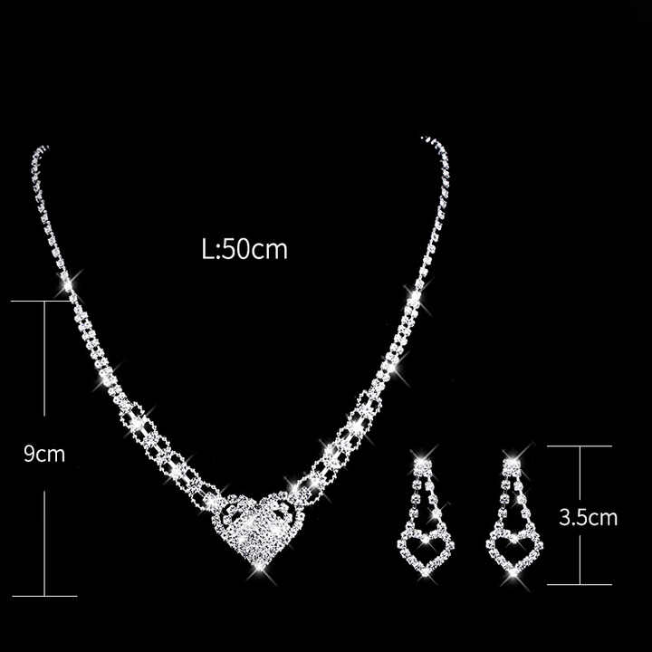 Heart Diamond Jewelry Set