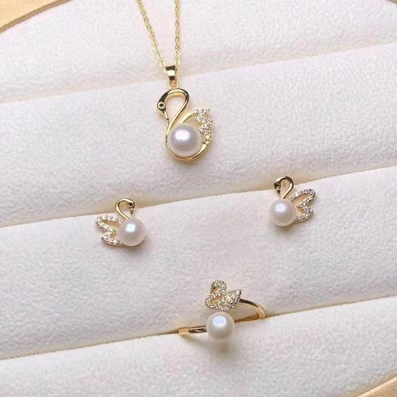 Swan Pearl Jewelry Set