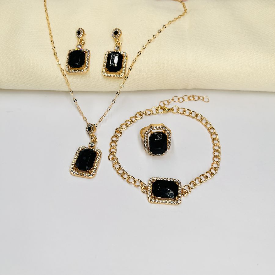 Green Crystal Jewelry Set