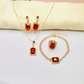 Green Crystal Jewelry Set