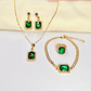 Green Crystal Jewelry Set