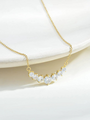 Elegant Gold-Plated Zircon Necklace – Timeless & Dazzling