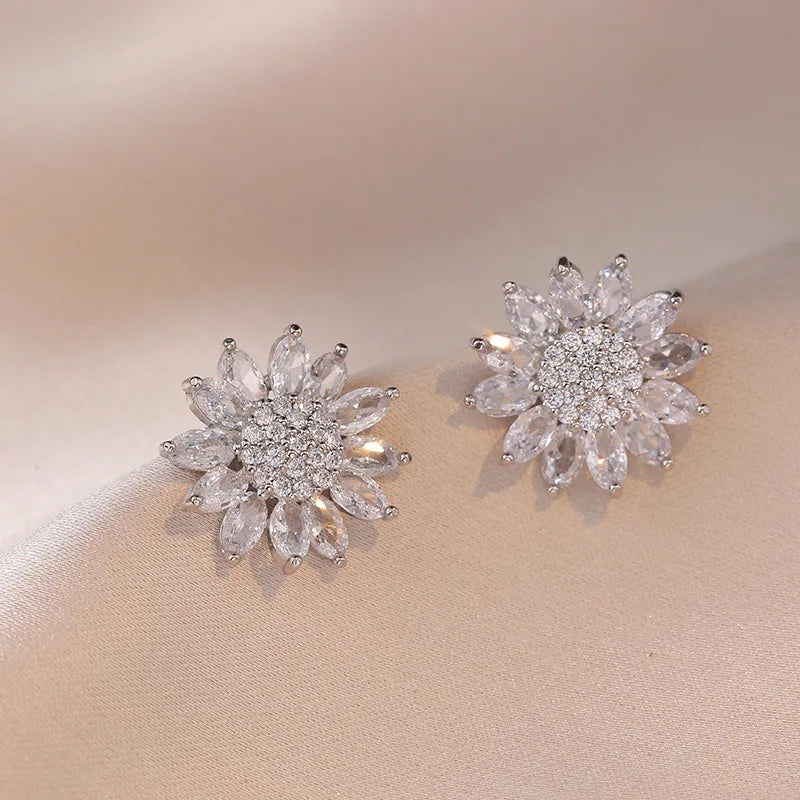 Zircon Sunflower Jewelry Set