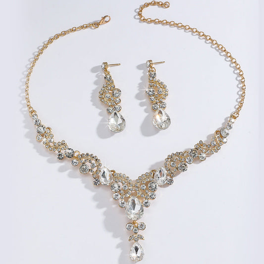 Royal Gold Crystal Jewelry Set