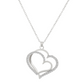 Silver Double Heart Jewelry Set