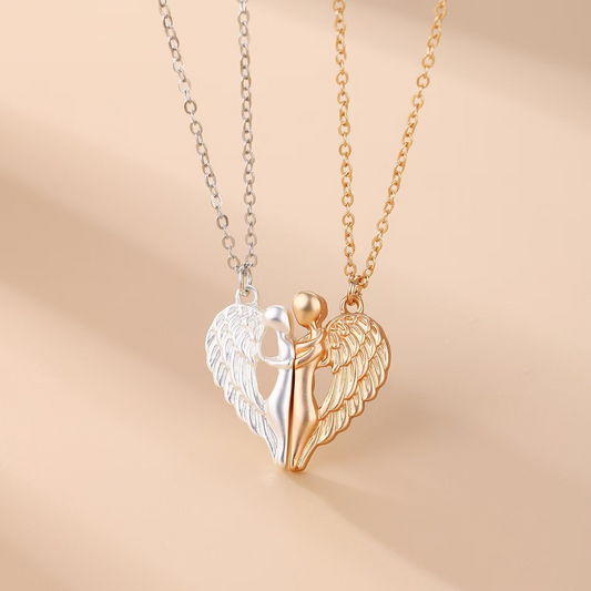 Two-Tone Angel Heart Necklace