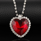 Royal Heart Titanic Red Crystal Jewelry Set