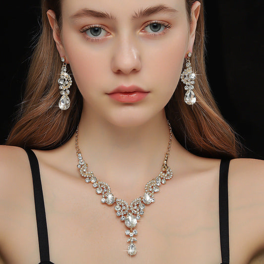 Royal Gold Crystal Jewelry Set