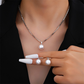 Pearl Pendant Necklace & Earrings Set