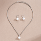 Pearl Pendant Necklace & Earrings Set