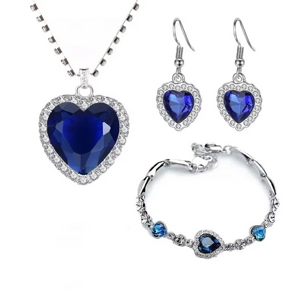 Royal Heart Titanic Crystal Jewelry Set