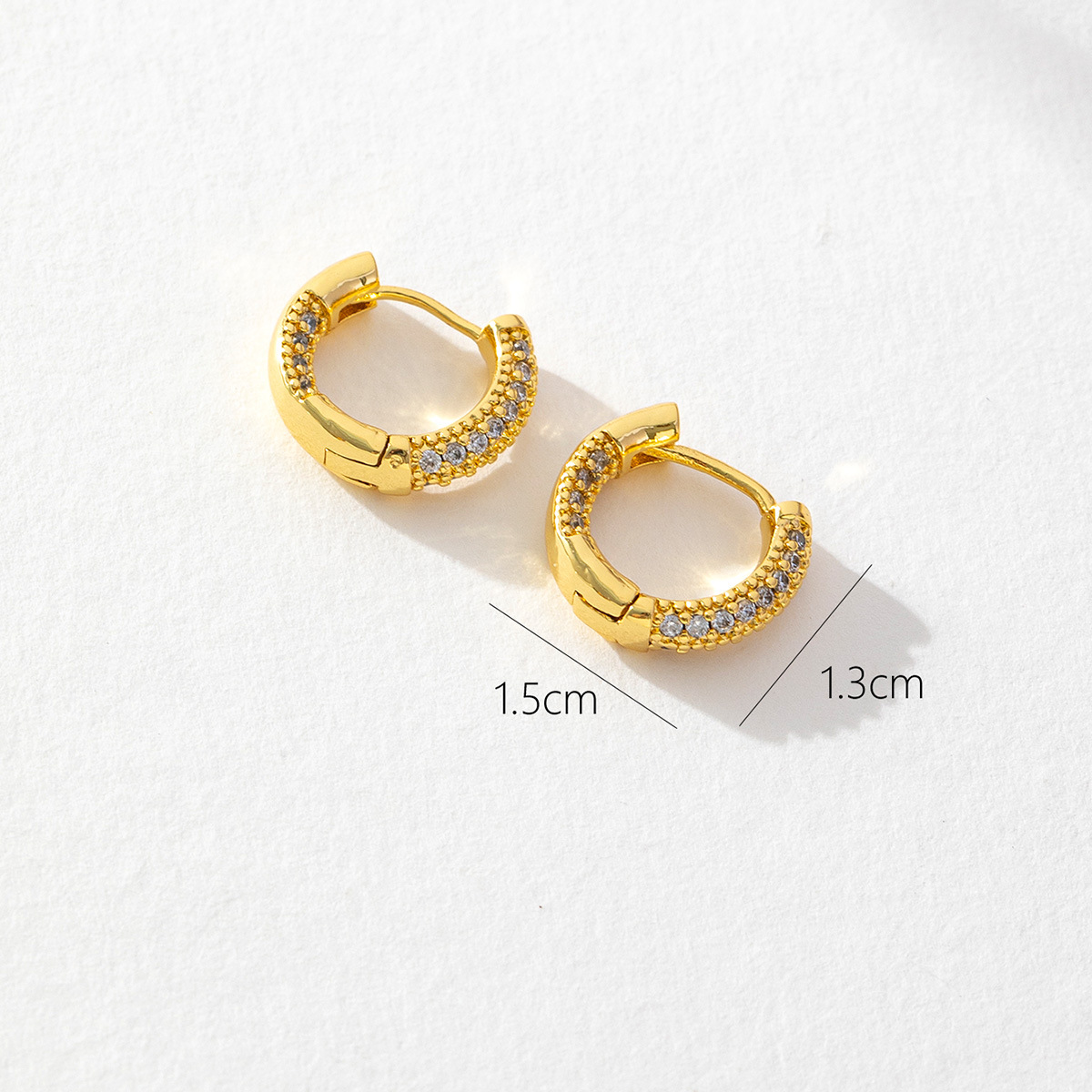 Gold-Plated Paved Earrings