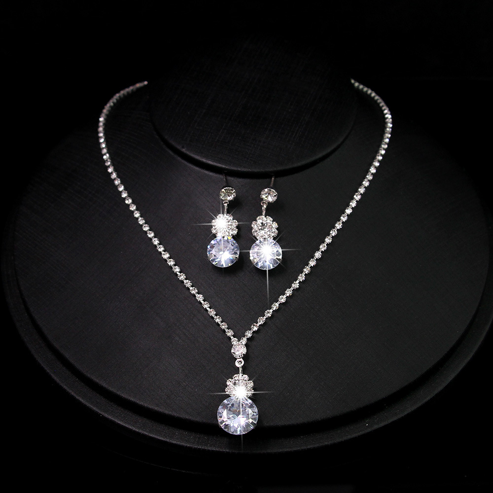 Crystal Pendant Jewelry Set