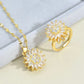 Rotatable Sunflower Jewelry Set