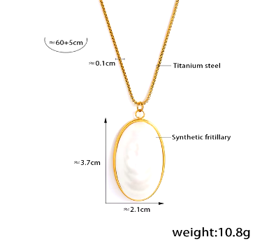 White Shell Oval Jewelry Set