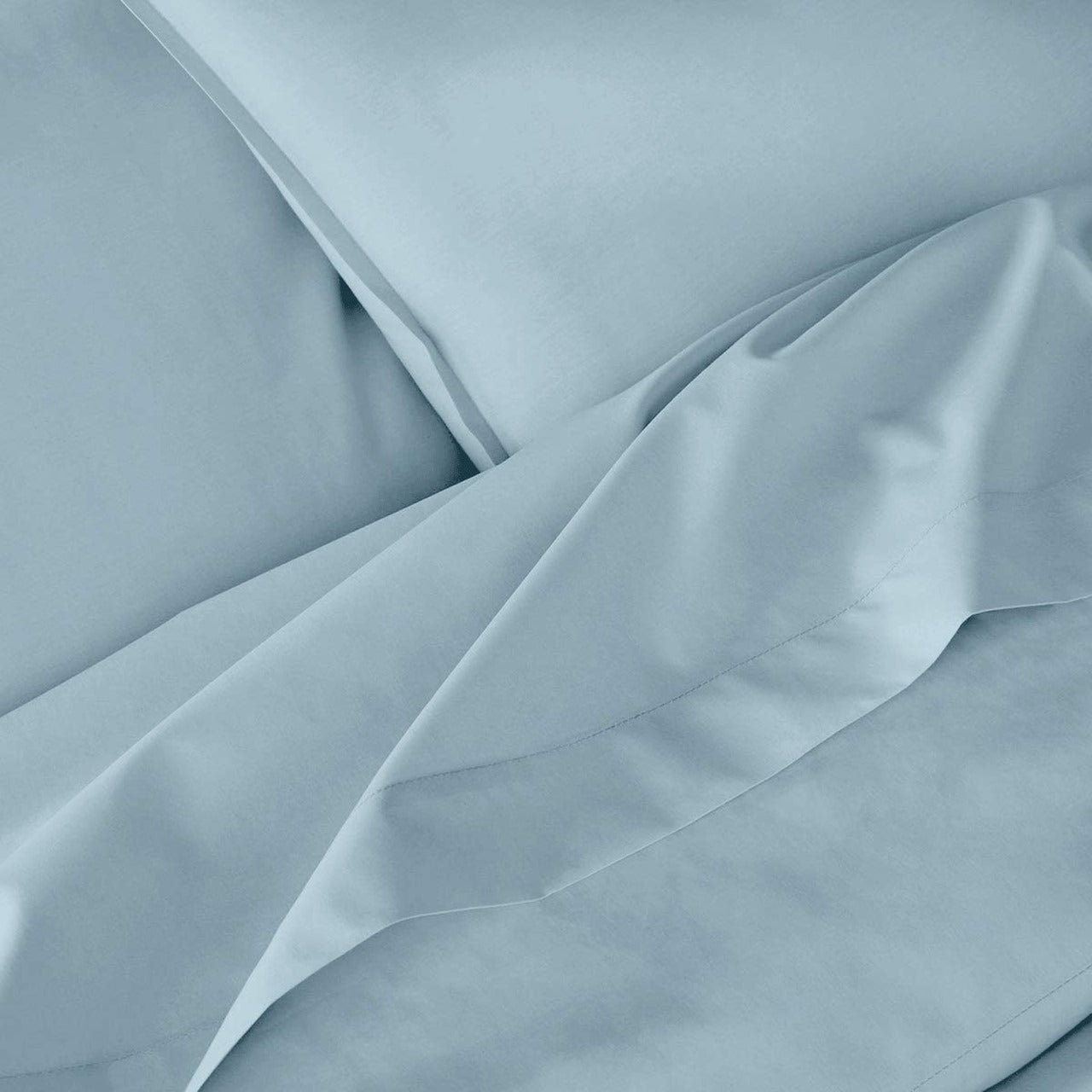EUQIFAH Cotton Percale Bed Sheet Set - 4 Pieces - Cool, Breathable, Durable - Fade & Shrink Resistant, Hypoallergenic - Luxurious Comfort Bedding (Aquamarine)