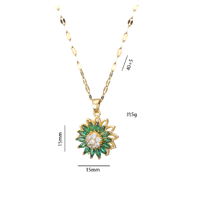 Rotating Sunflower Jewelry Set