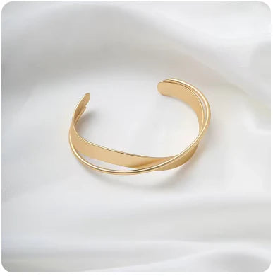 Open Cuff Gold Bracelet