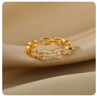 Green Pearl Gold Ring