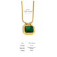 Gold-Plated Zircon Square Necklace