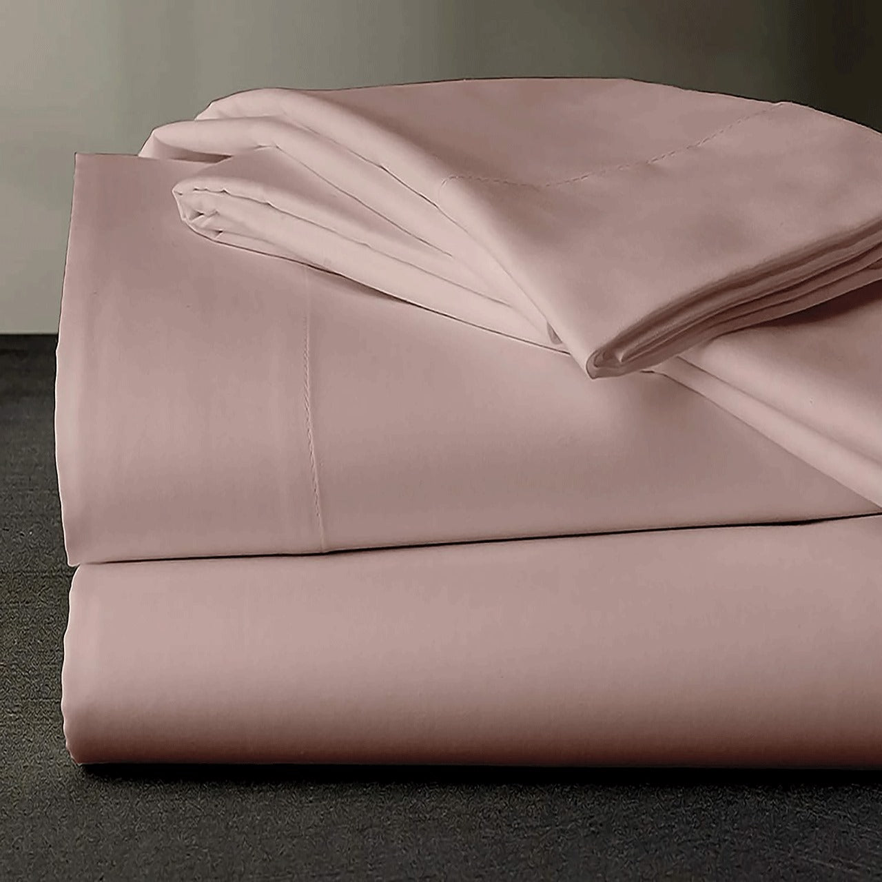 EUQIFAH Cotton Sateen Bed Sheet Set - Soft, Silky, Shiny - Luxurious Comfort Bedding - Fade & Shrink Resistant -T300-4 Pieces (Queen Size) (Iceberg) Visit the EUQIFAH Store